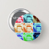 Pop Art Gorilla Ronde Button 5,7 Cm (Voorkant /achterkant)