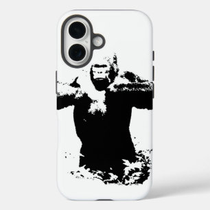 Pop Art Gorilla slaat op borst iPhone 16 Hoesje