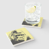 Pop Art Gorilla Stenen Onderzetter (Zijkant)