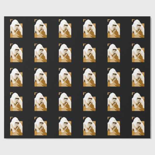 Pop Art Gorilla Stijlvol Kerst Wrapping Papier (Vlak)
