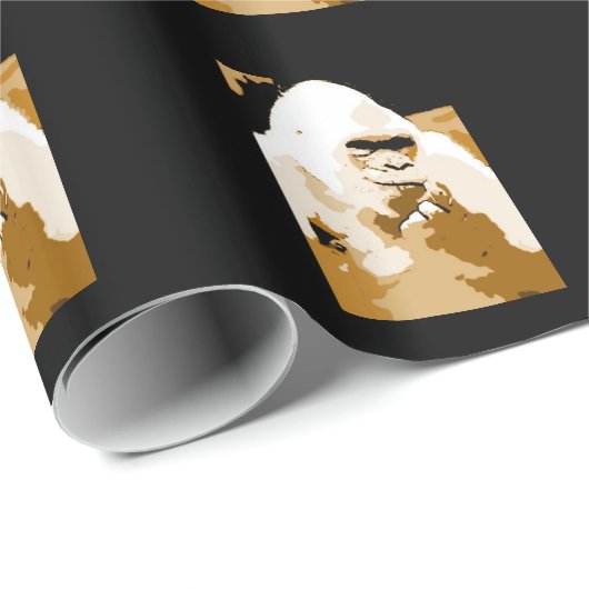 Pop Art Gorilla Stijlvol Kerst Wrapping Papier (Rol Hoek)