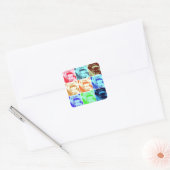 Pop Art Gorilla Vierkante Sticker (Envelop)