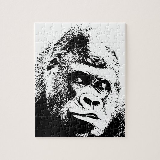 Pop Art Gorilla Wilde Dieren Legpuzzel (Verticaal)
