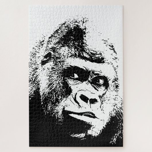 Pop Art Gorilla Wilde Dieren Legpuzzel (Verticaal)