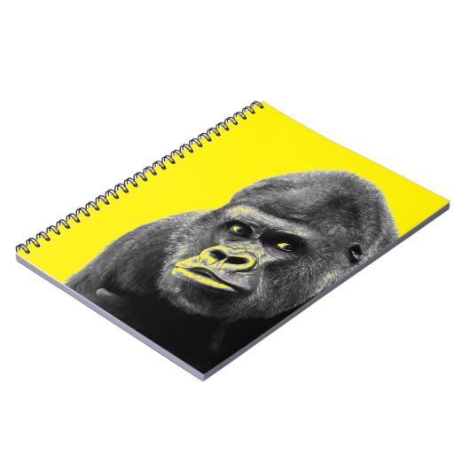 Pop Art Gorilla Yellow Grey Notitieboek (Linkerzijde)
