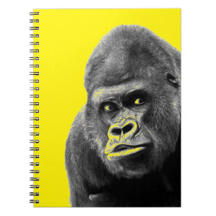 Pop Art Gorilla Yellow Grey Notitieboek