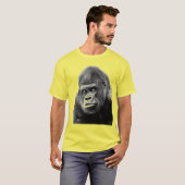 Pop Art Gorilla Yellow Grey T-shirt (Voorkant volledig)