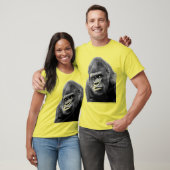 Pop Art Gorilla Yellow Grey T-shirt (Unisex)