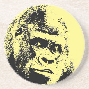 Pop Art Gorilla Zandsteen Onderzetter
