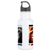 Pop Art Gorillas Waterfles (Achterkant)