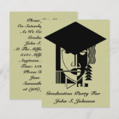 Pop Art Graduation Party Invitations Afstudeerder Kaart (Voorkant / Achterkant)
