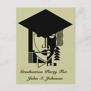 Pop Art Graduation Party Invitations Afstudeerder  Kaart