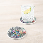 Pop Art Graffiti Alien Zandsteen Onderzetter (Zijkant)