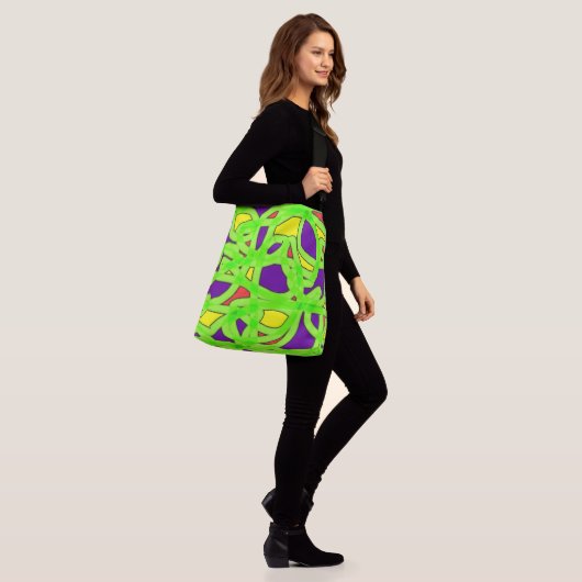 Pop Art Graffiti Crossbody Tas (Op model)