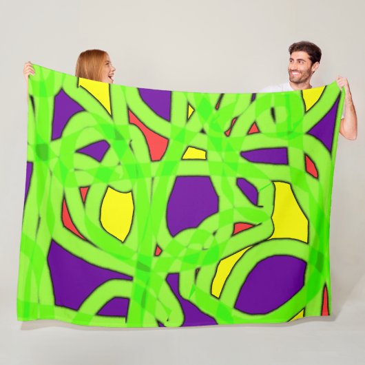 Pop Art Graffiti Fleece Deken (In situ)