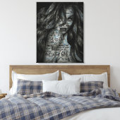 Pop Art Graffiti Girl Canvas Afdruk (Insitu (Slaapkamer))