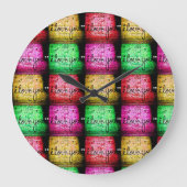 Pop Art Graffiti Love Wall Grote Klok (Voorkant)