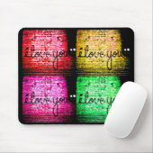 Pop Art Graffiti Love Wall Muismat (Met muis)