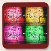 Pop Art Graffiti Love Wall Onderzetter (Voorkant)