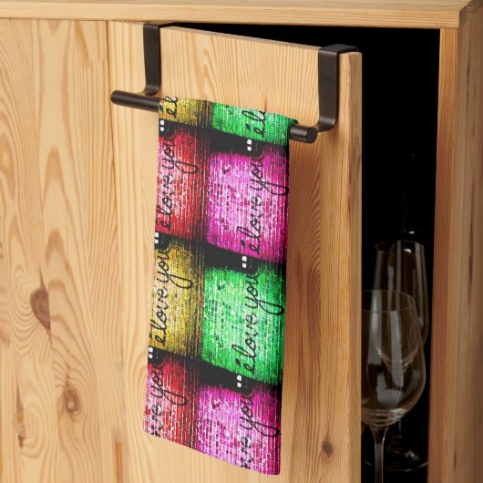 Pop Art Graffiti Love Wall Towel Theedoek (Derde Gevouwen)