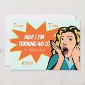 Pop Art grappig 40e verjaardag Kaart (Voorkant)