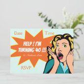 Pop Art grappig 40e verjaardag Kaart (Staand voorkant)