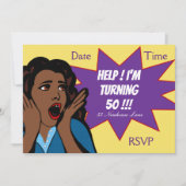 Pop Art grappige 50e verjaardag Kaart (Voorkant)