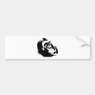 Pop Art Grappige Chimpansee Bumpersticker