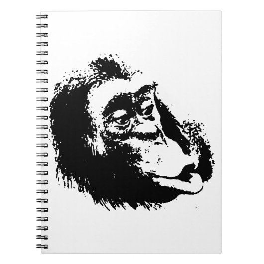 Pop Art Grappige Chimpansee Notitieboek (Voorkant)