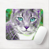 Pop Art Gray Tabby Cat Muismat (Met muis)