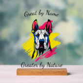 Pop Art Great Dane  Design Acryl Bord (Neutraal)