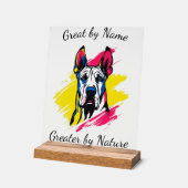 Pop Art Great Dane  Design Acryl Bord (Hoek)