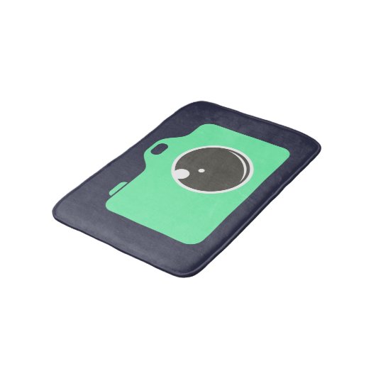 Pop Art Green Camera Badmat (Gekanteld)