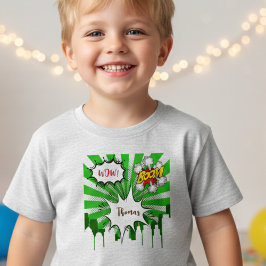 Pop Art Green Comic Boy Kinder Shirts