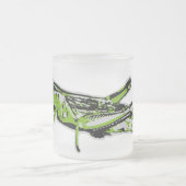 Pop Art Green Grasshopper Matglas Koffiemok (Center)