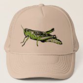 Pop Art Green Grasshopper Trucker Pet (Voorkant)