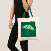 Pop Art Green Umbrella Tote Bag (Voorkant (product))