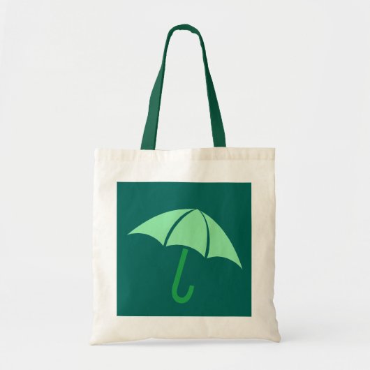 Pop Art Green Umbrella Tote Bag (Voorkant)