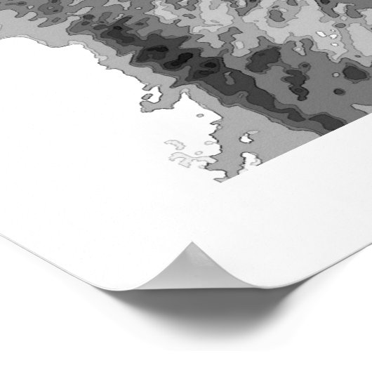 Pop Art Grey Wolf Face Poster Print (Hoek)