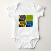 Pop Art Grey Wolf Romper (Voorkant)