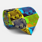Pop Art Grey Wolf Stropdas (Opgerold)