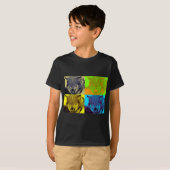 Pop Art Grey Wolf T-shirt (Voorkant volledig)