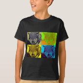 Pop Art Grey Wolf T-shirt (Voorkant)