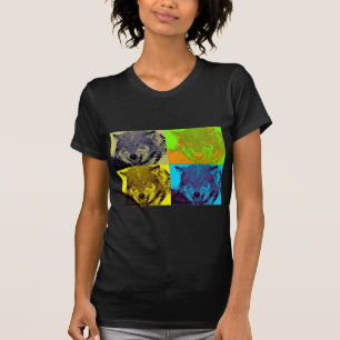 Pop Art Grey Wolf T-shirt