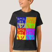 Pop Art Grey Wolf T-shirt (Voorkant)