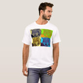 Pop Art Grey Wolf T-shirt (Voorkant volledig)