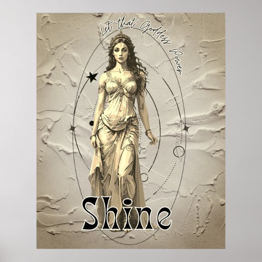 Pop Art Grieks Godin Aphrodite Poster (Voorkant)