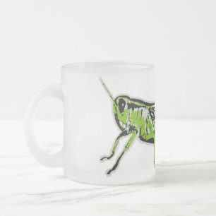 Pop Art Groene Sprinkhaan Matglas Koffiemok