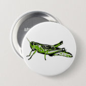 Pop Art Groene Sprinkhaan Ronde Button 7,6 Cm (Voorkant /achterkant)