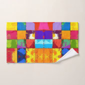 Pop Art grunge Kleurblokken Bad Handdoek (Handdoek)